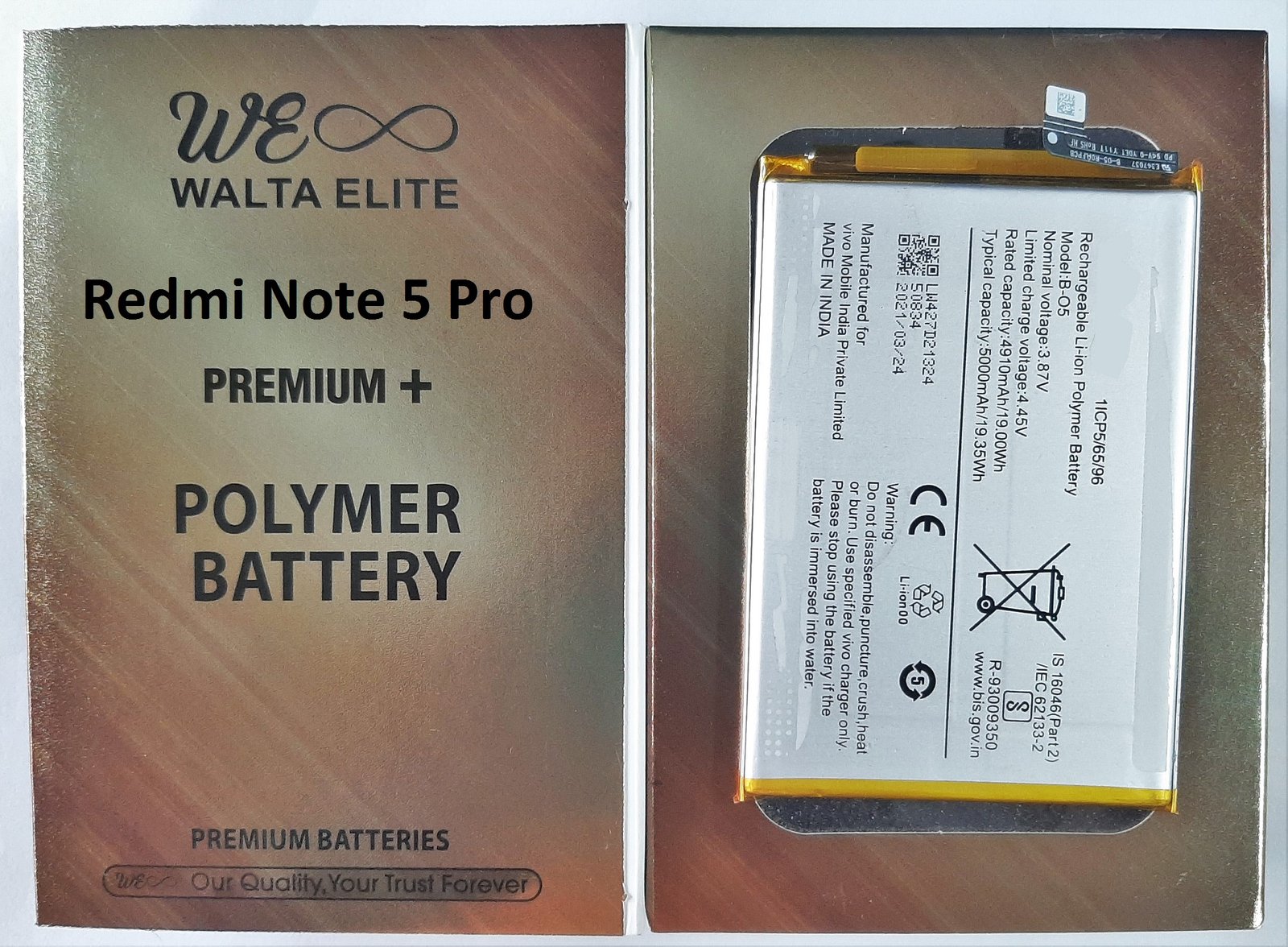 Batteria BN45 4000mAh Per Xiaomi Redmi Note 5 – Li-Ion Con Kit Smontaggio Incluso